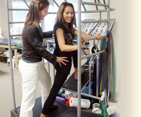 Client working on lower body